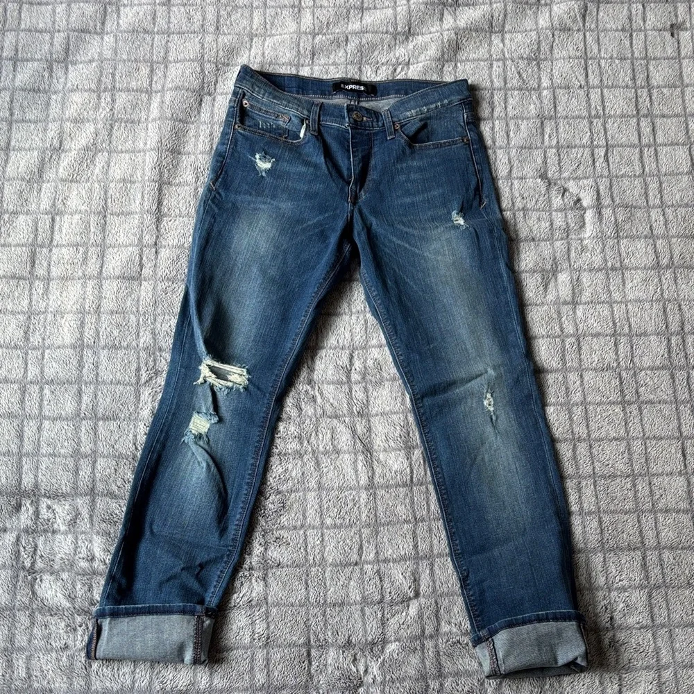 Express Women's Ripped Denim Jeans - Picture 2 of 5